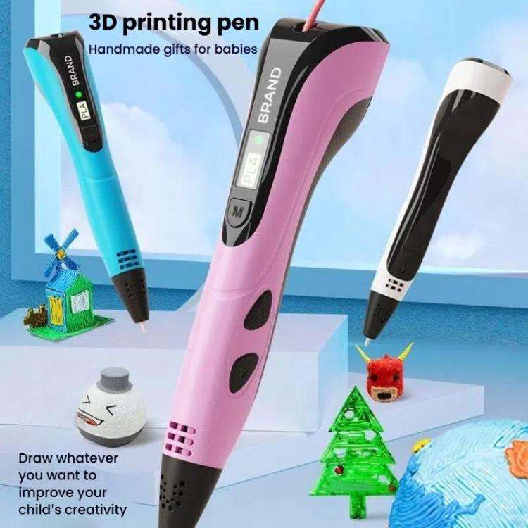 3D Printing Pen Kids Education Drawing DIY Doodle Stereoscopic Drawing 3D Pen(Blue)