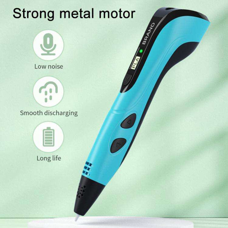 3D Printing Pen Kids Education Drawing DIY Doodle Stereoscopic Drawing 3D Pen(Blue)