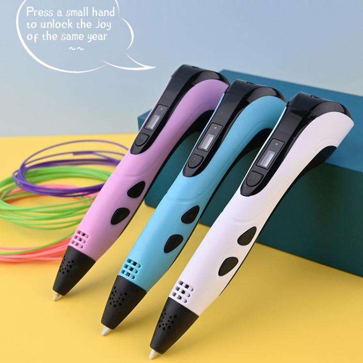 3D Printing Pen Kids Education Drawing DIY Doodle Stereoscopic Drawing 3D Pen(Blue)