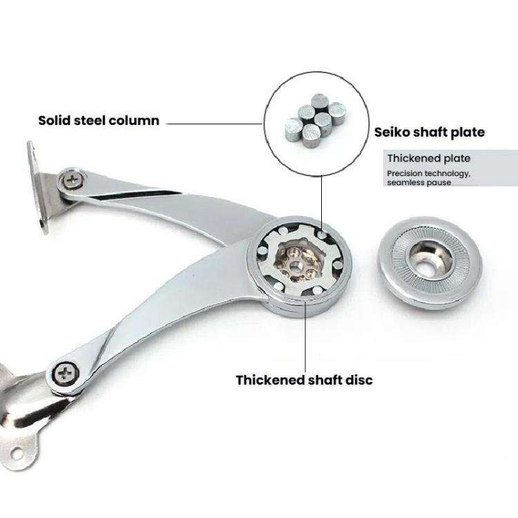 S-Shaped Mechanical Cabinet Wardrobe Door Randomly Stop Support Hinge Furniture Lift Up Flap Stay...