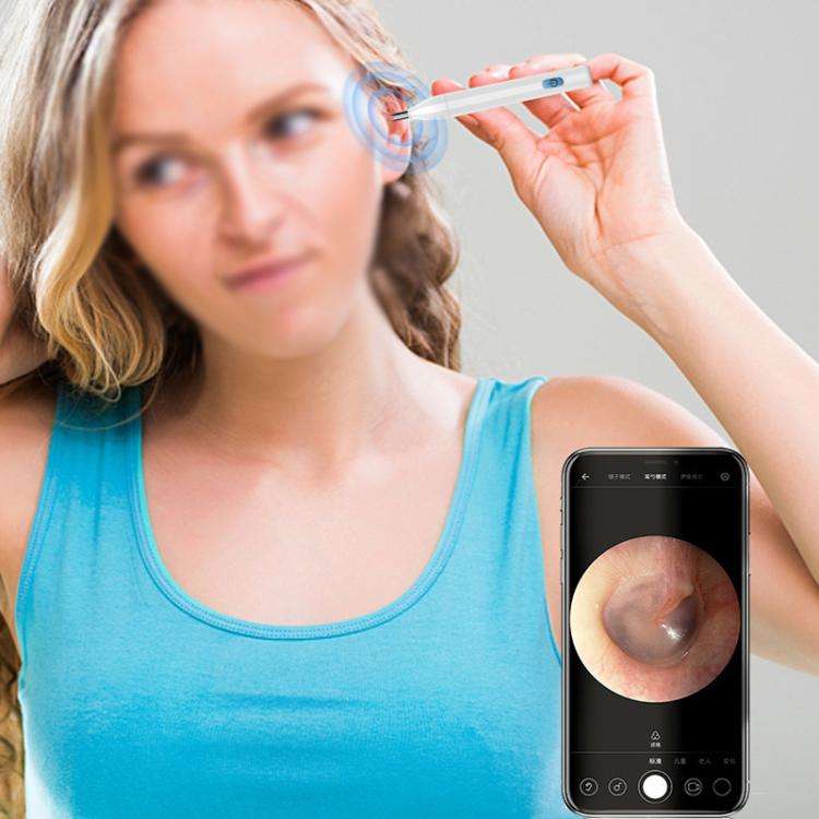 P3 LED Light WIFI Connection Smart Wireless Visual Ear Picker With APP(Black)