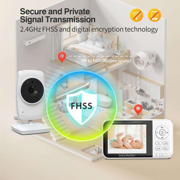 3.2 inch LCD Wireless Video Baby Monitor 2 Way Audio Talk Night Vision Surveillance Security Came...