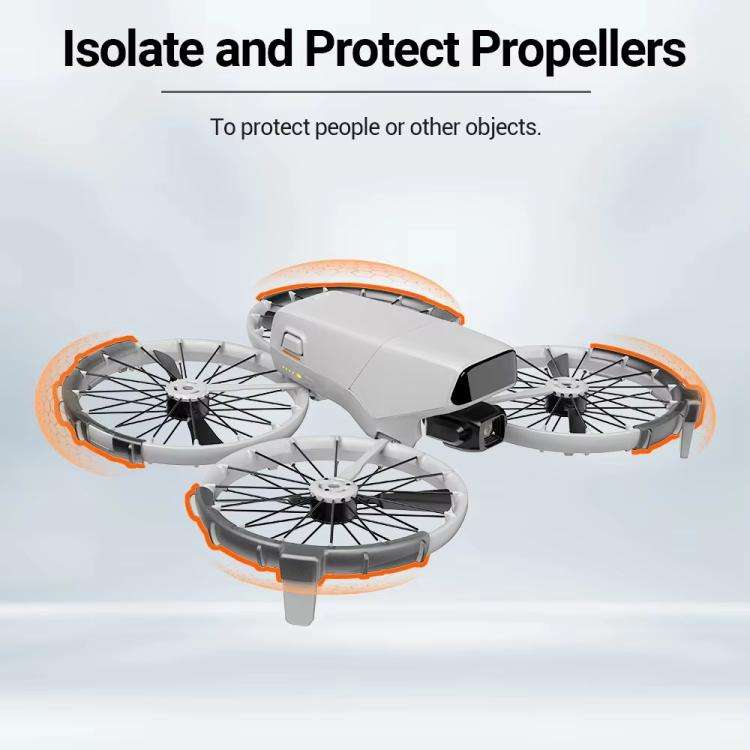 For DJI Flip RCSTQ Paddle Impact Protector Cushioning Anti-scratch and Anti-bump Ring(Gray)