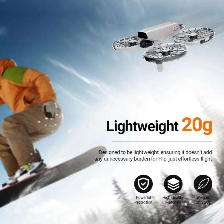 For DJI Flip RCSTQ Paddle Impact Protector Cushioning Anti-scratch and Anti-bump Ring(Gray)
