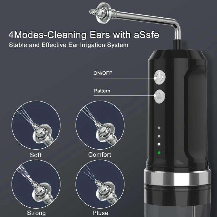 XE-06 Electric Ear Cleaner Ear Flusher Multifunctional Portable Ear Cleaner(Black)