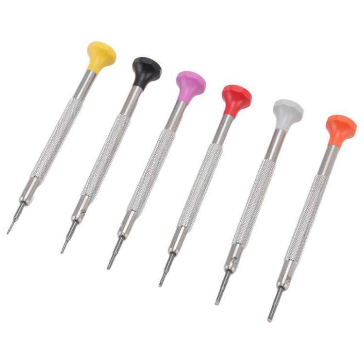 6pcs / Set 0.8-1.8mm Flat Type Screwdriver Watch Repairing Driver Tool
