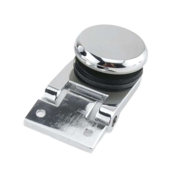 Frameless Glass Door Hinge Display Wine Cabinet 180 Degree Window Door Round Hinge, Spec: Single ...