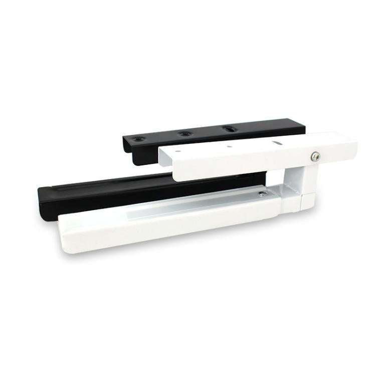 2pcs /Set Retractable Folding Microwave Oven Bracket Carbon Steel Kitchen Shelf(Black)