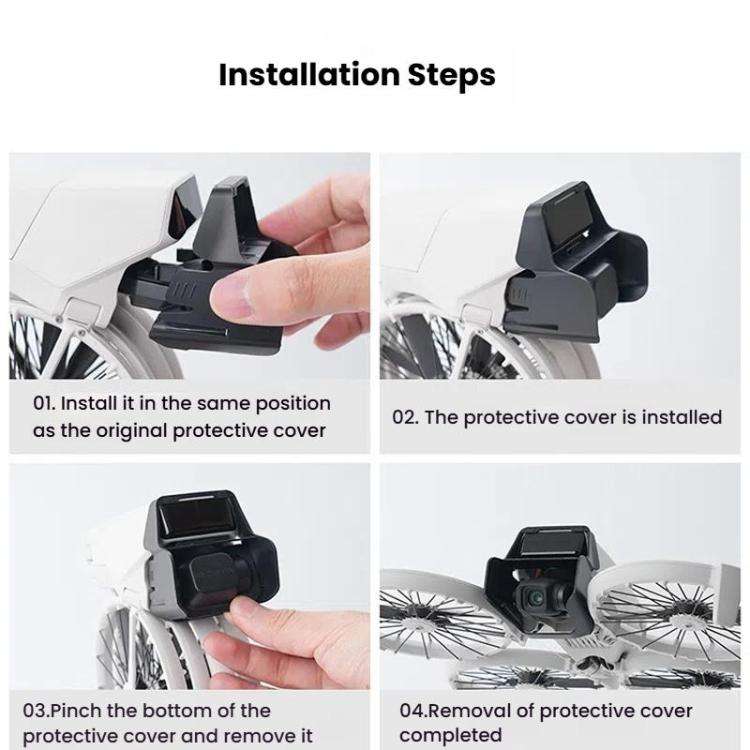 For DJI Flip RCSTQ Lens Hoods Dual Purpose Lens Cover(Lens Protection+Blackout)
