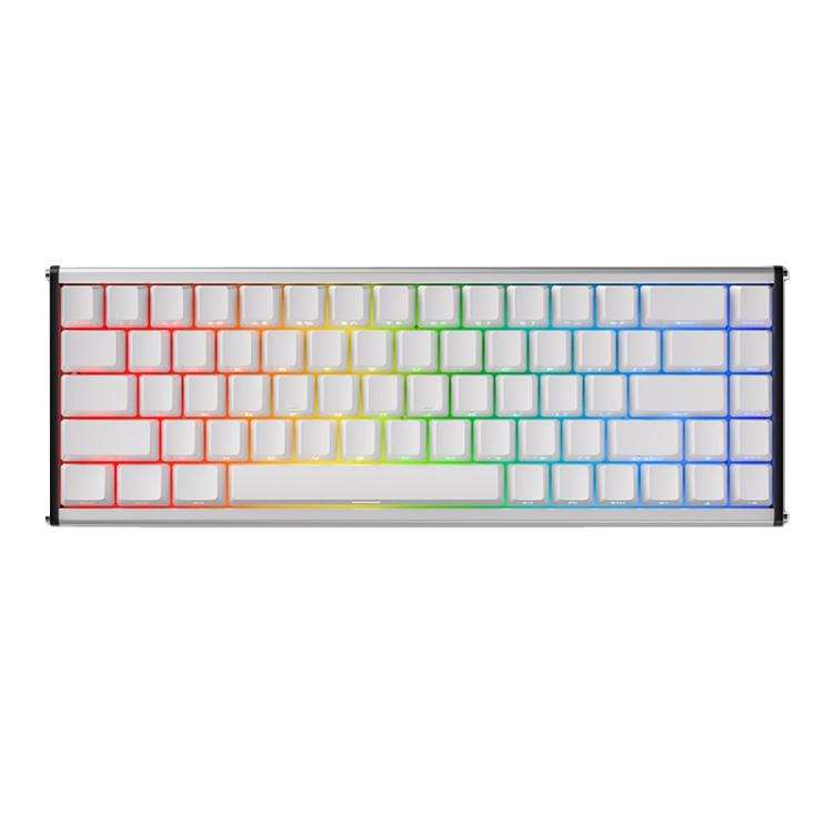 Ajazz ALUX68 MAX RGB Single Wired DIY Magnetic Shaft Mechanical Keyboard, Color: White