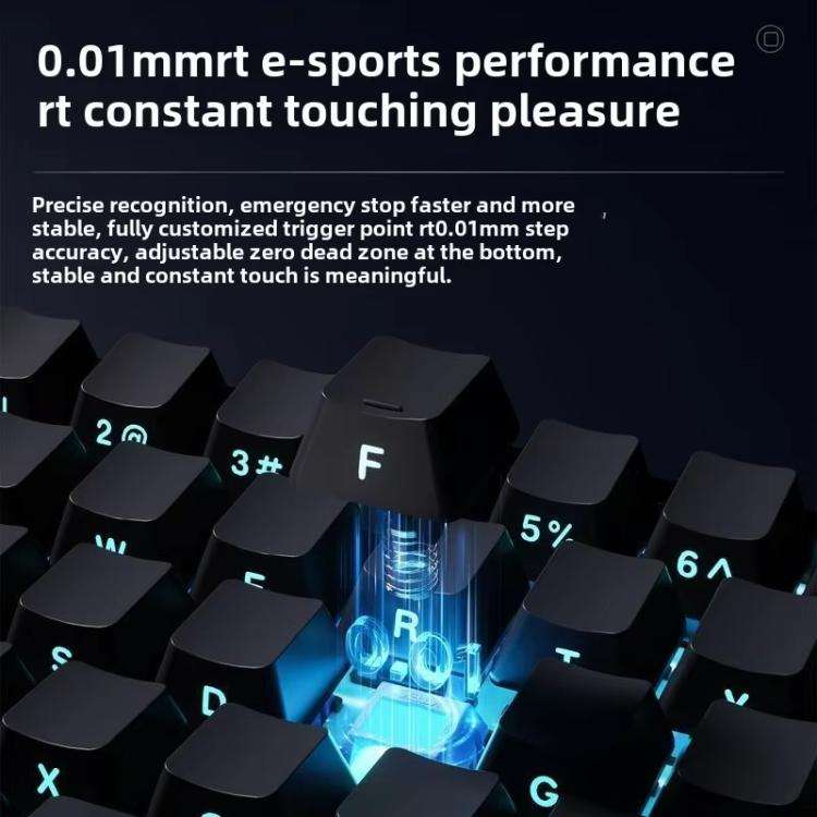 Ajazz ALUX68 MAX RGB Single Wired DIY Magnetic Shaft Mechanical Keyboard, Color: Snow Bottel