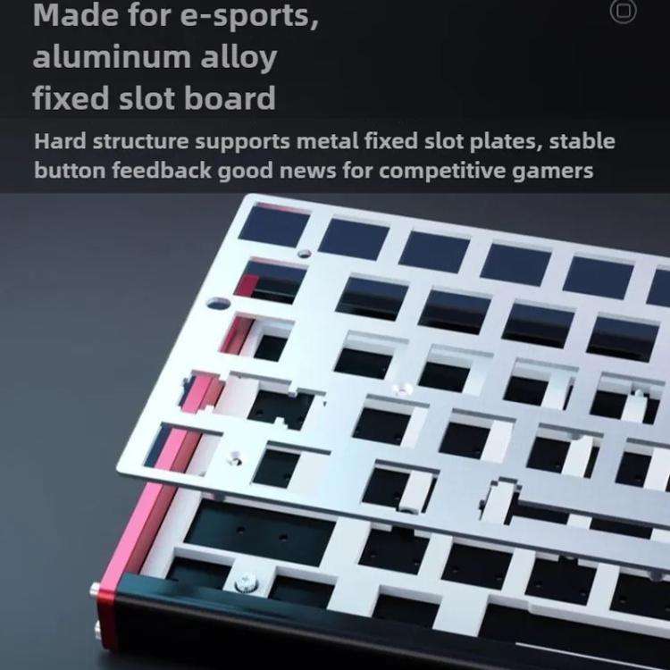 Ajazz ALUX68 MAX RGB Single Wired DIY Magnetic Shaft Mechanical Keyboard, Color: White