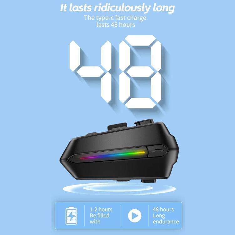 C5S IPX6 Waterproof CVC Noise Reduction Motorcycle Helmet Bluetooth Headset, Spec: Hard Mic