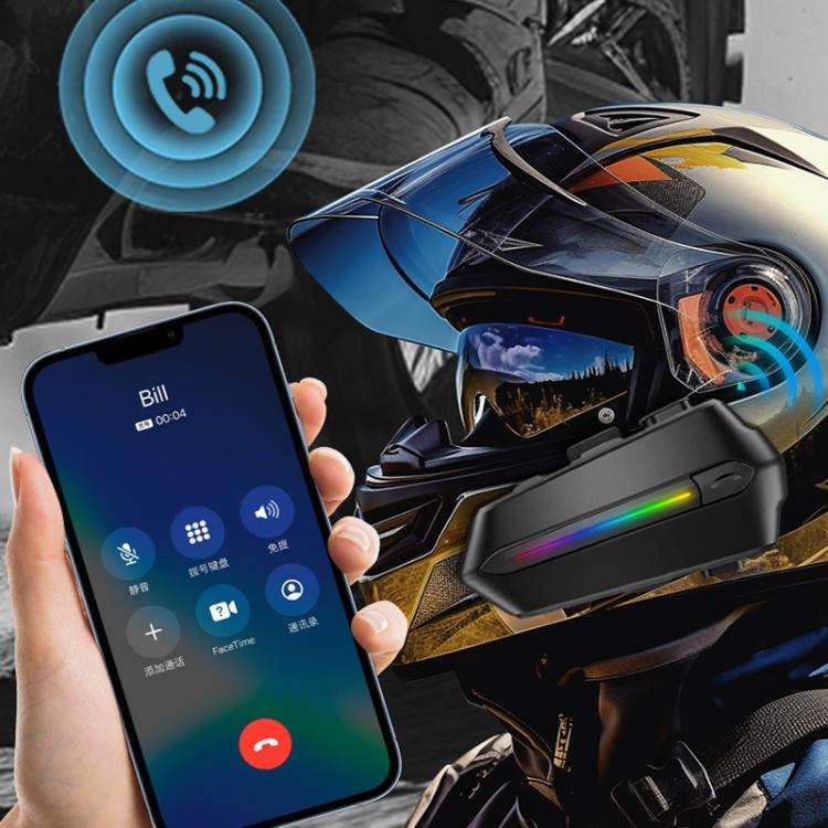 C5S IPX6 Waterproof CVC Noise Reduction Motorcycle Helmet Bluetooth Headset, Spec: Hard Mic