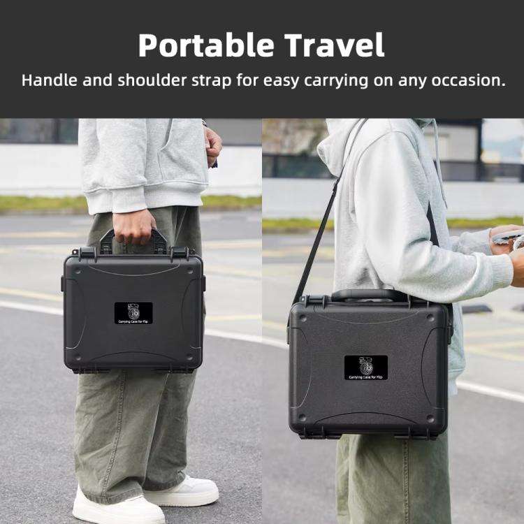 For DJI Flip BRDRC Explosion-proof Waterproof Case With Screen Remote Control Suitcase Shoulder C...