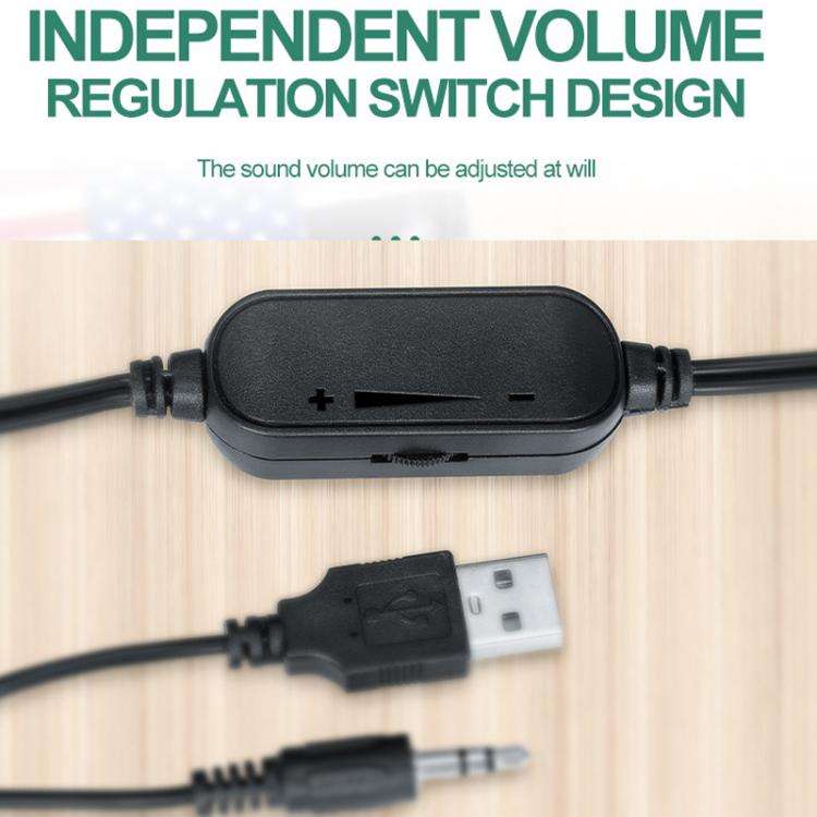 T-WOLF S3 USB/3.5mm Desktop Speakers For Phone / PC / Laptop Dual Diaphragm Subwoofer Sound Syste...