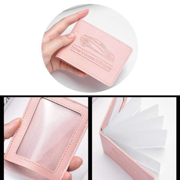 Multi-card Driver License Card Holder Women Driving License Leather Protective Case ID Credit Car...