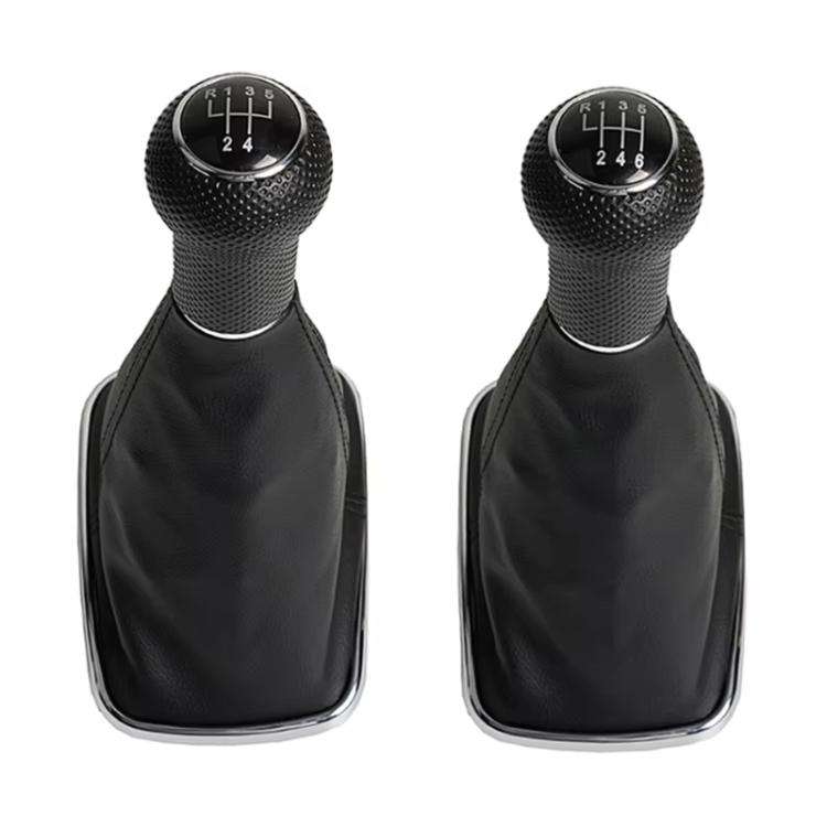 For Volkswagen Golf MK4 Gear Lever Hand Ball, Caliber: 23mm(Electroplating Black Line 6 Speed)