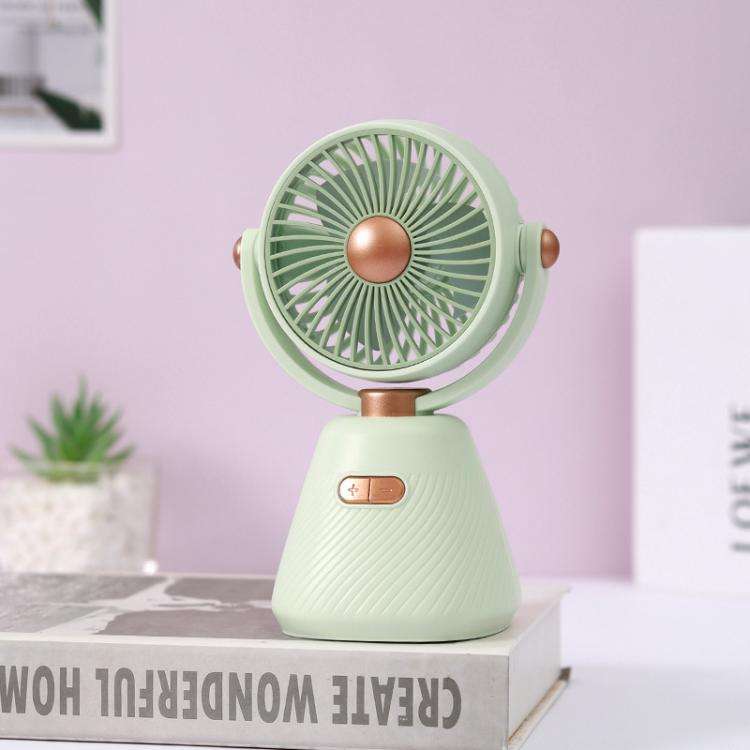 Desktop 100-speed Mini Student Bedroom Fan Portable USB Rechargeable Desktop Small Fan(Green)