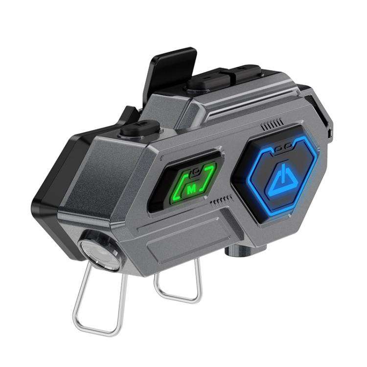 C8Pro IPX7 Waterproof Two-Person Intercom Helmet Bluetooth Headset With Flashlight, Spec: Soft Mic
