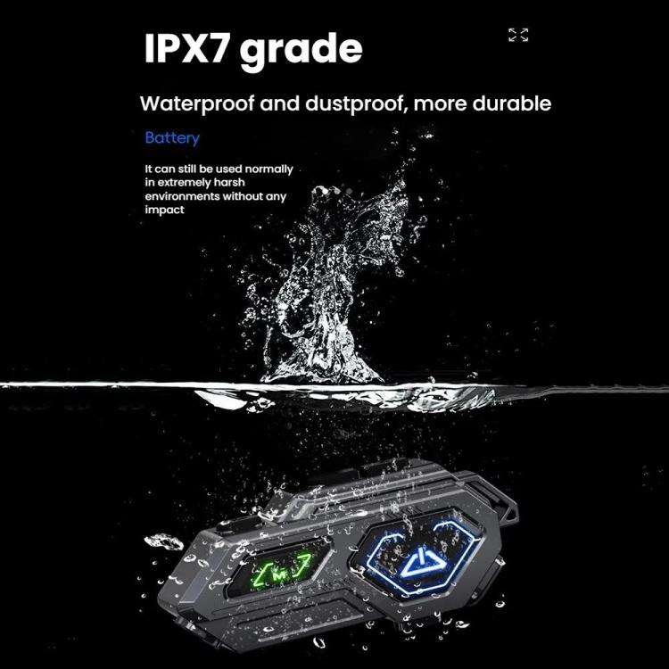 C8Pro IPX7 Waterproof Two-Person Intercom Helmet Bluetooth Headset With Flashlight, Spec: Soft Mic