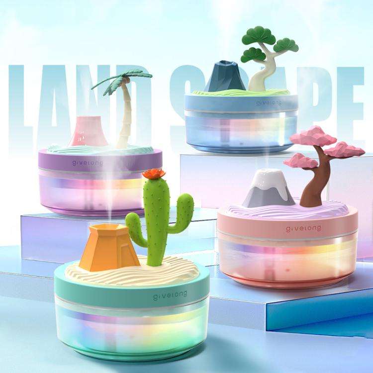 Givelong Mini Portable Landscape Humidifier Plant Pot Hydrator Mister USB Car Spray Aromatherapy ...