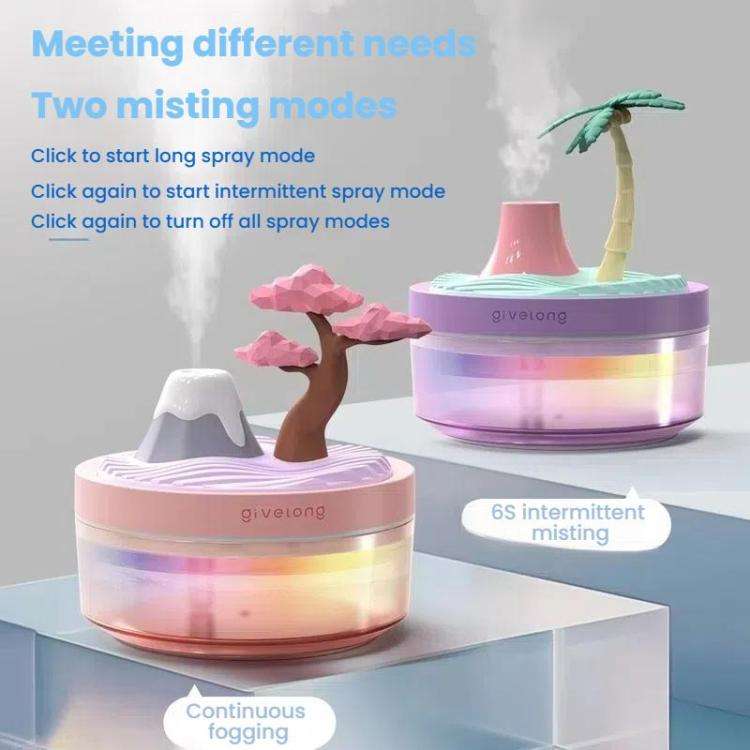 Givelong Mini Portable Landscape Humidifier Plant Pot Hydrator Mister USB Car Spray Aromatherapy ...