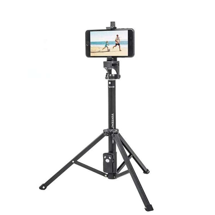 YUNTENG 1688L 16.5-77 Inch Phone Camera Selfie Stick Tripod With Bluetooth Remote Control(Black)