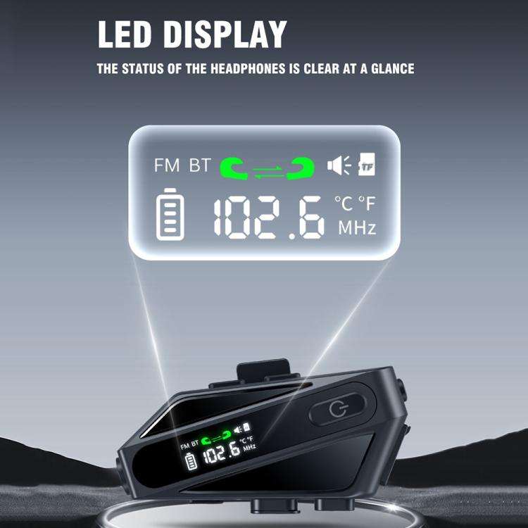 C6 IPX6 Waterproof LED Lighting Wireless Intercom Helmet Bluetooth Headset, Spec: Soft Mic