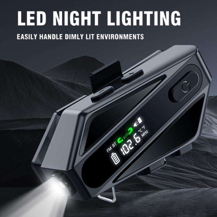 C6 IPX6 Waterproof LED Lighting Wireless Intercom Helmet Bluetooth Headset, Spec: Soft and Hard Mics