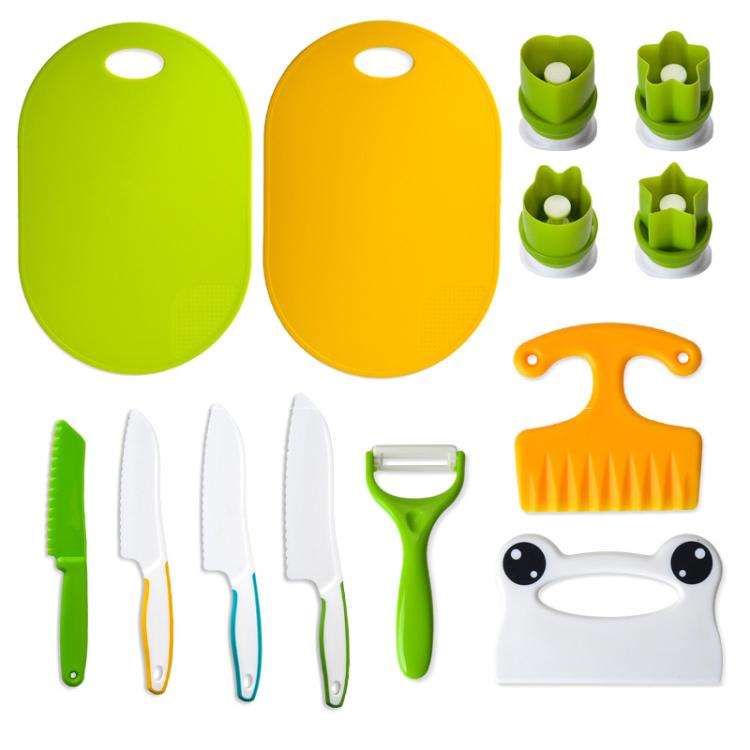 13 In 1 Children Plastic Cooking Knife Set Kids DIY Peeler Kicthen Tools