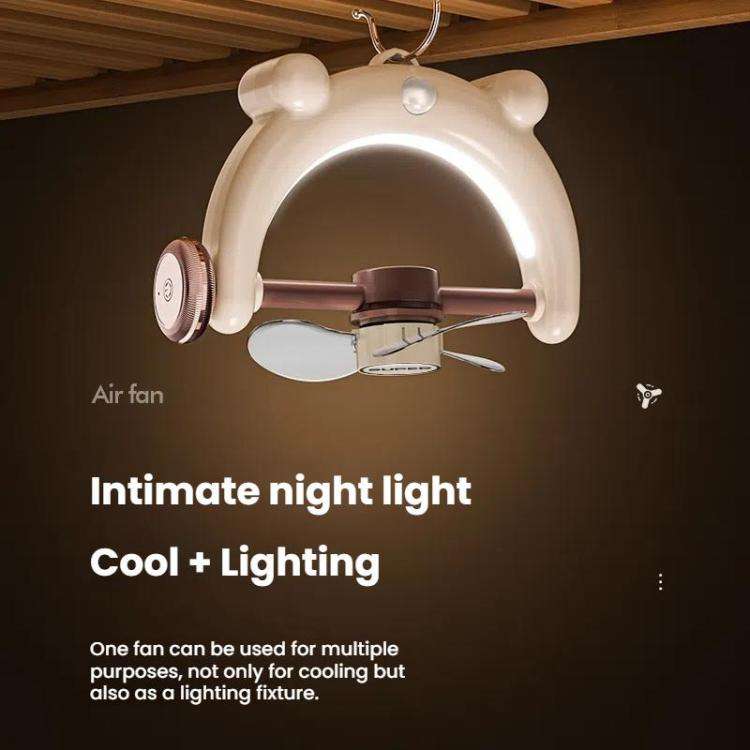 Multifunctional Fan Light Sound Big Wind Power With Light Wall Mounted Long Life Desktop Small Ce...