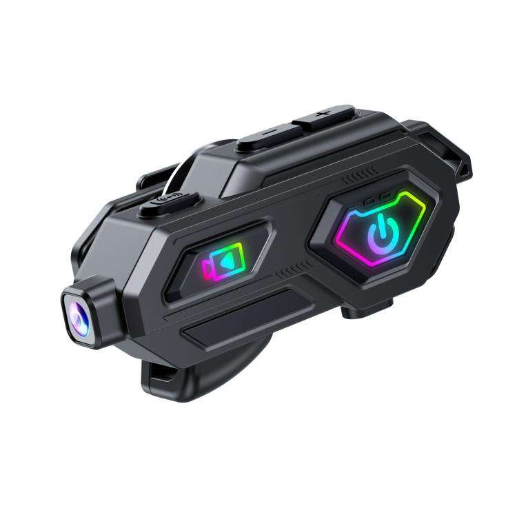 C8Max Motorcycle Intercom Video Helmet Bluetooth Headset HD Video Recorder, Spec: Soft Mic