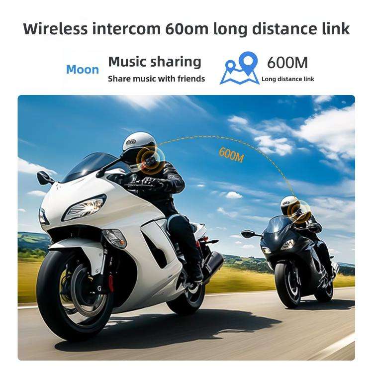 C8Max Motorcycle Intercom Video Helmet Bluetooth Headset HD Video Recorder, Spec: Soft Mic