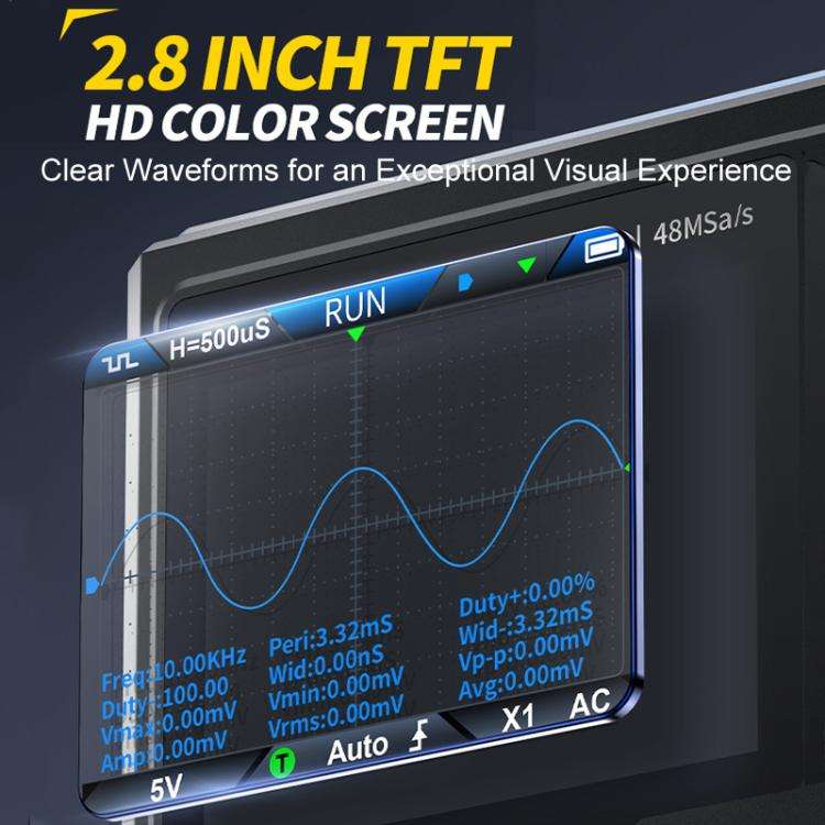 FNIRSI DSO-TC4 3 In 1 Oscilloscope Transistor Tester Signal Generator 10M Bandwidth Burn-In Proof