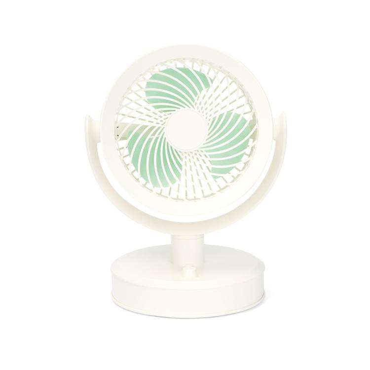 Desktop Fan Outdoor Student Office Portable Rechargeable USB Tabletop Small Fan, Color: Without L...