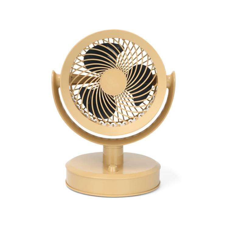 Desktop Fan Outdoor Student Office Portable Rechargeable USB Tabletop Small Fan, Color: Without L...