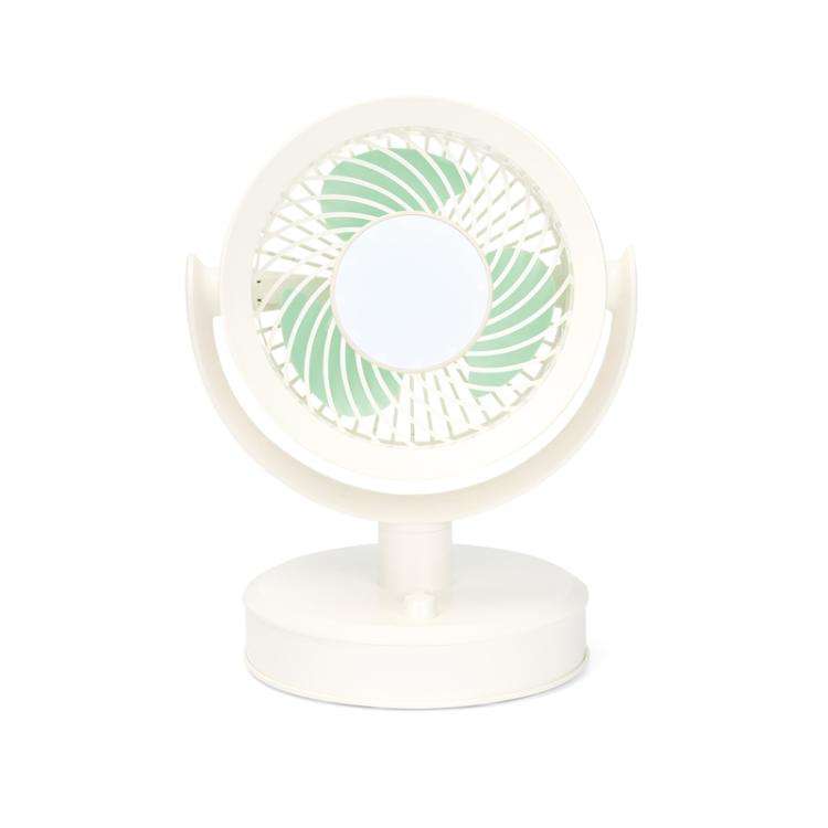 Desktop Fan Outdoor Student Office Portable Rechargeable USB Tabletop Small Fan, Color: With Ligh...