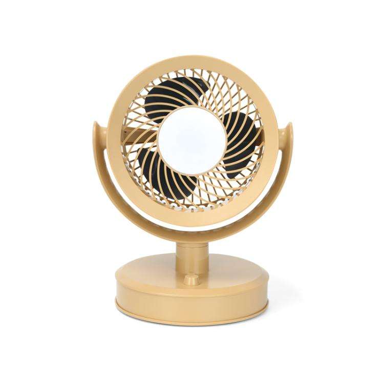 Desktop Fan Outdoor Student Office Portable Rechargeable USB Tabletop Small Fan, Color: With Ligh...