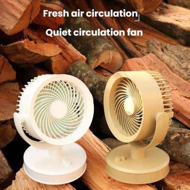 Desktop Fan Outdoor Student Office Portable Rechargeable USB Tabletop Small Fan, Color: With Ligh...