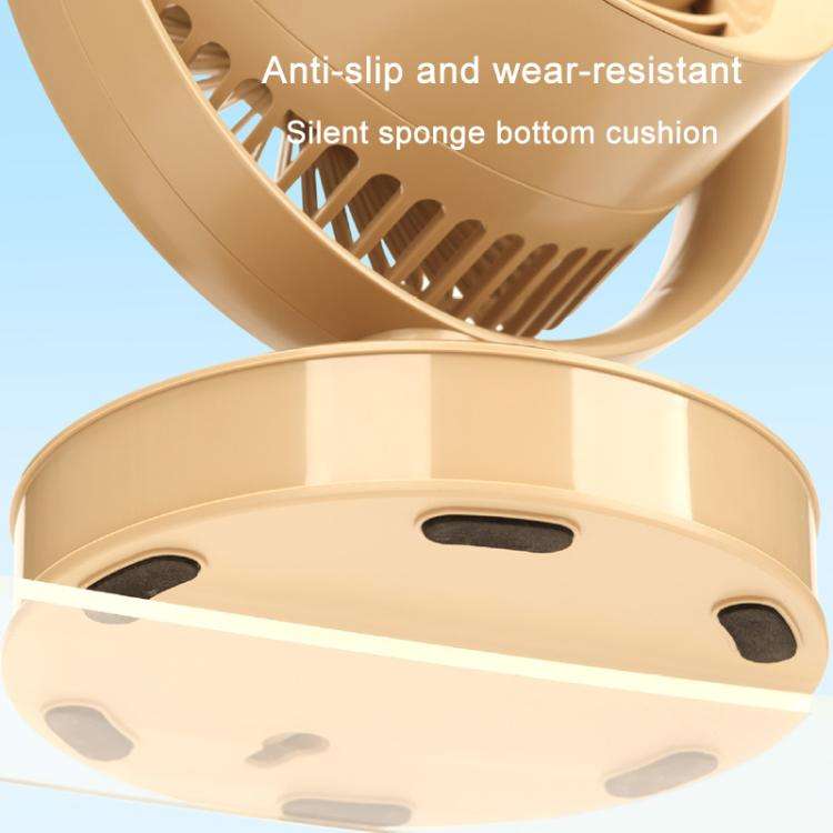 Desktop Fan Outdoor Student Office Portable Rechargeable USB Tabletop Small Fan, Color: Without L...