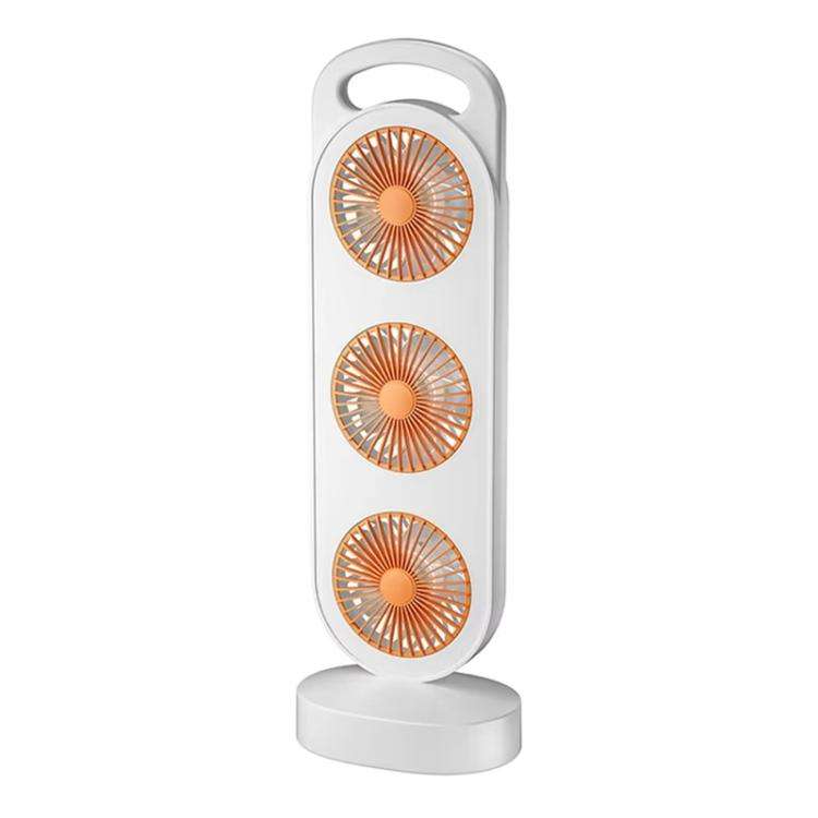 Simple Triple Turbine Design Fan Large Wind Desktop USB Charging Portable Home Outdoor Dormitory ...