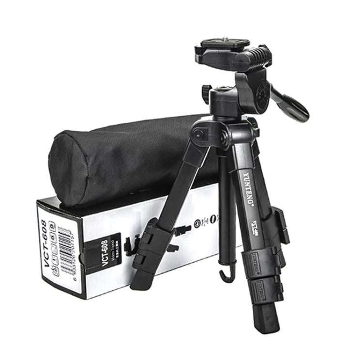 YUNTENG VCT-608 Adjustable Camera Tripod 11.8-25.4 Inch With 360 Degree Rotating 3-Way Pan Head &...