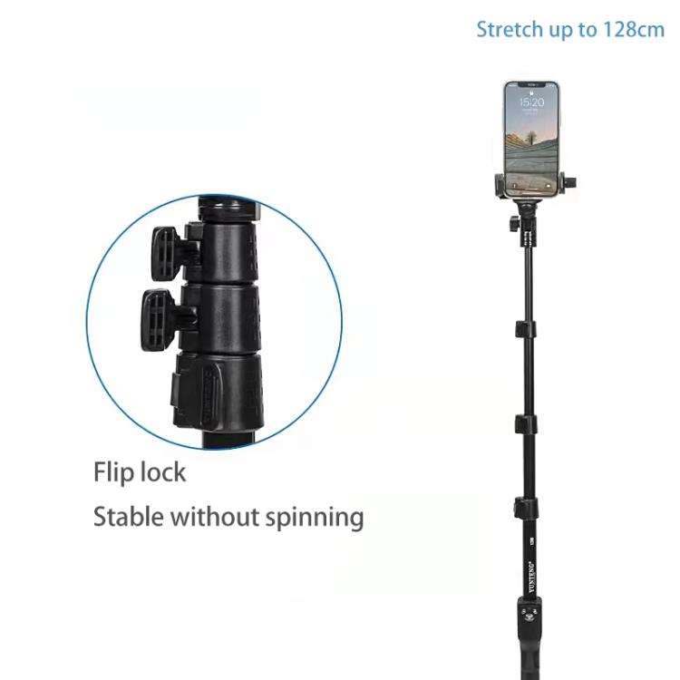 YUNTENG 1288 Adjustable 50 Inch Aluminum Alloy Selfie Stick With Bluetooth Remote Control For Sma...