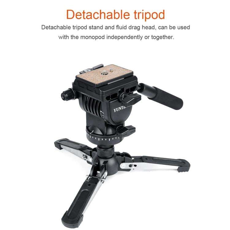 YUNTENG VCT-588 Camera Monopod 65-166cm Aluminum Alloy DSLR Tripod Stand With Hydraulic Ball Head...