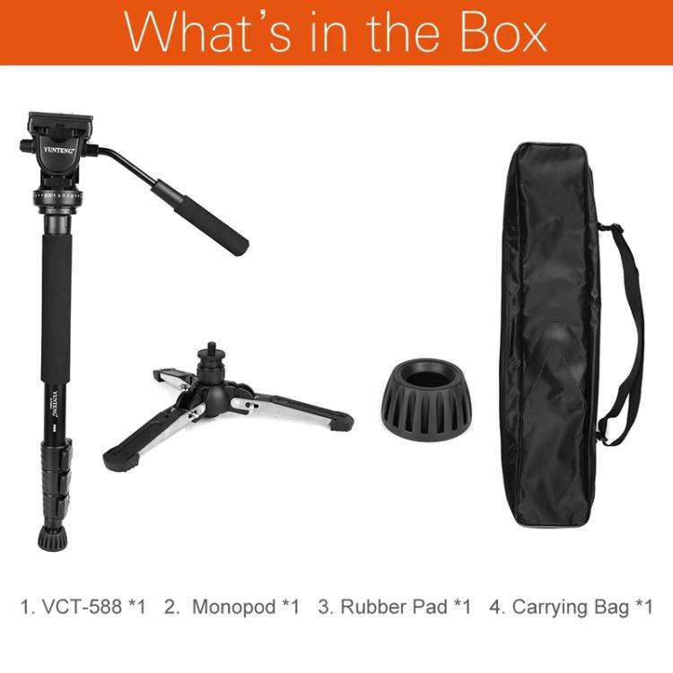 YUNTENG VCT-588 Camera Monopod 65-166cm Aluminum Alloy DSLR Tripod Stand With Hydraulic Ball Head...
