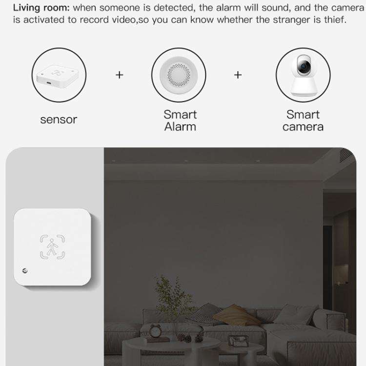 Tuya Zigbee Round Human Presence Sensor Millimeter Wave Radar Detection Built-in Illuminance Sensor