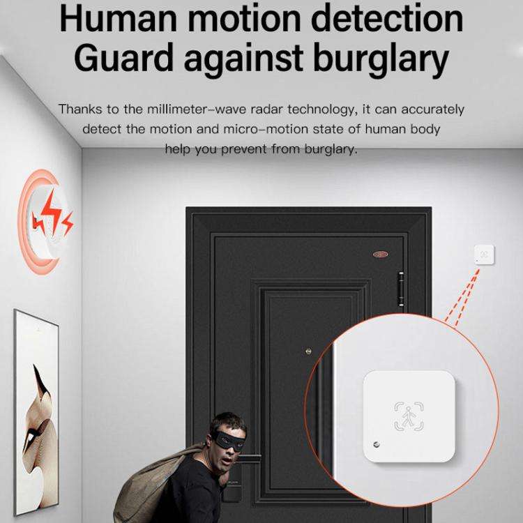 Tuya Zigbee Round Human Presence Sensor Millimeter Wave Radar Detection Built-in Illuminance Sensor