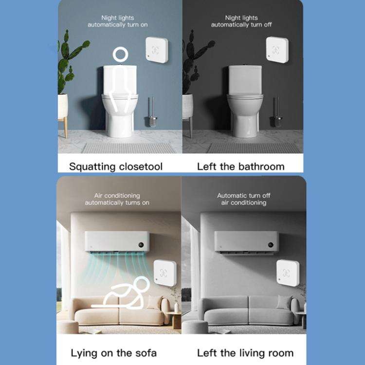 Tuya Zigbee Round Human Presence Sensor Millimeter Wave Radar Detection Built-in Illuminance Sensor