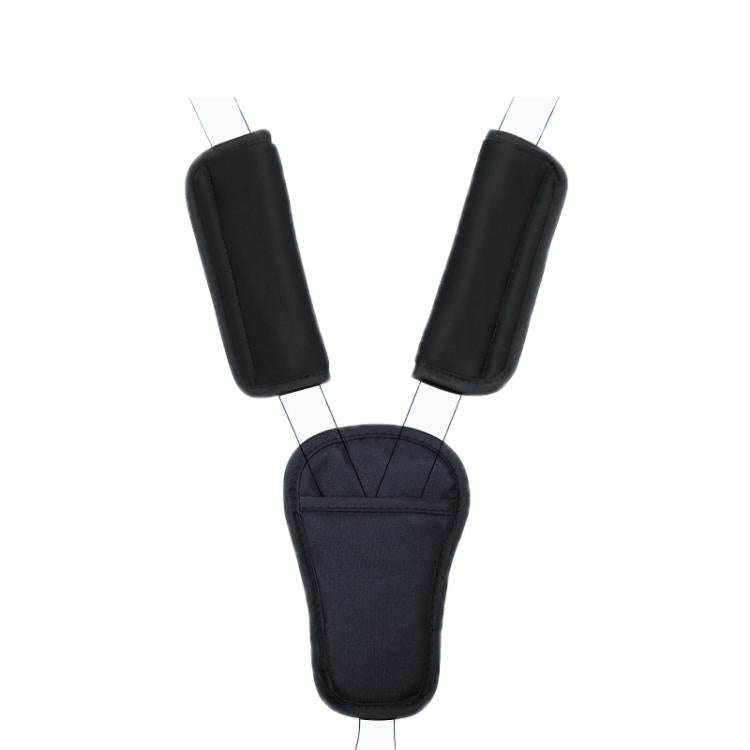Baby Stroller Seat Belt Shoulder Guard, Color: Black Nylon 3pcs /Set
